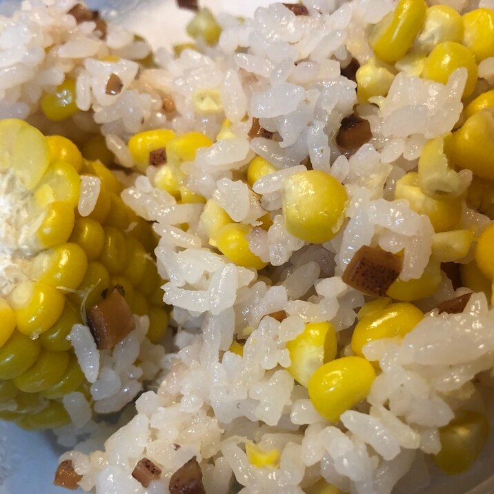 とうもろこし＆スルメご飯